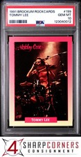1991 BROCKUM ROCKCARDS #199 TOMMY LEE POP 6 PSA 10