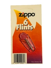 Vintage NOS Zippo Six 6-Pack Flints for Zippo Lighters Unopened