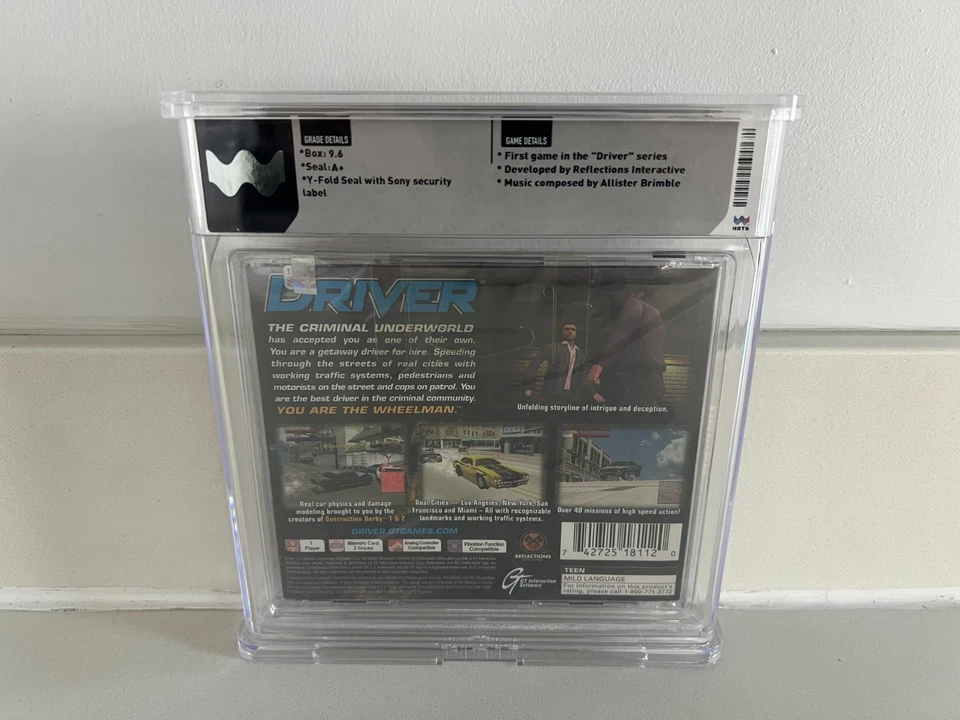 Driver (PS1, Playstation 1) WATA 9.6 A+ New Sealed Graded CGC VGA PSA 1st Print! - Image 2 of 4