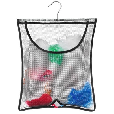Hanging Mesh Grocery Bag Holder, Black, Kitchen Storage  Organization Product...