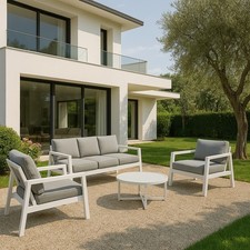 Sirenus Set Salotto Bianco Completo di Cuscini Bizzotto BIZZOTTO - X38728