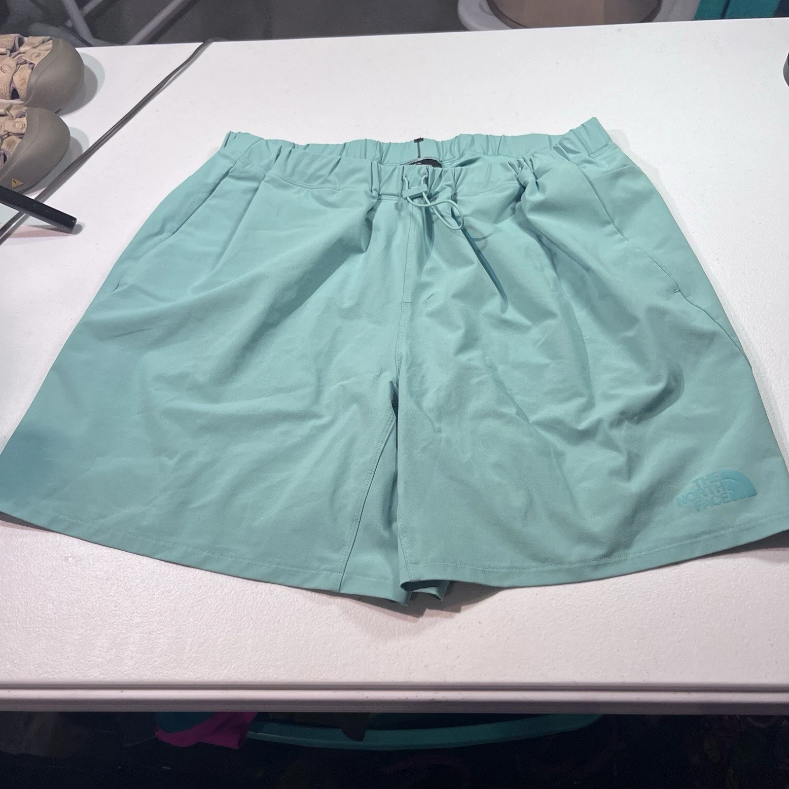 North Face Men’s Shorts Quick Dry Hiking XL Teal EUC Camping Leisure