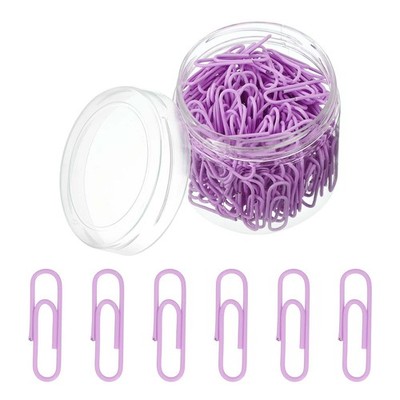 200pcs Paper Clip, 28mm Rust-proof Paper Clip Large Paper Clip,Purple