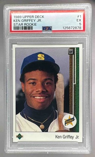 125872878 Ken Griffey Jr 1989 Upper Deck #1 Rookie RC PSA 5