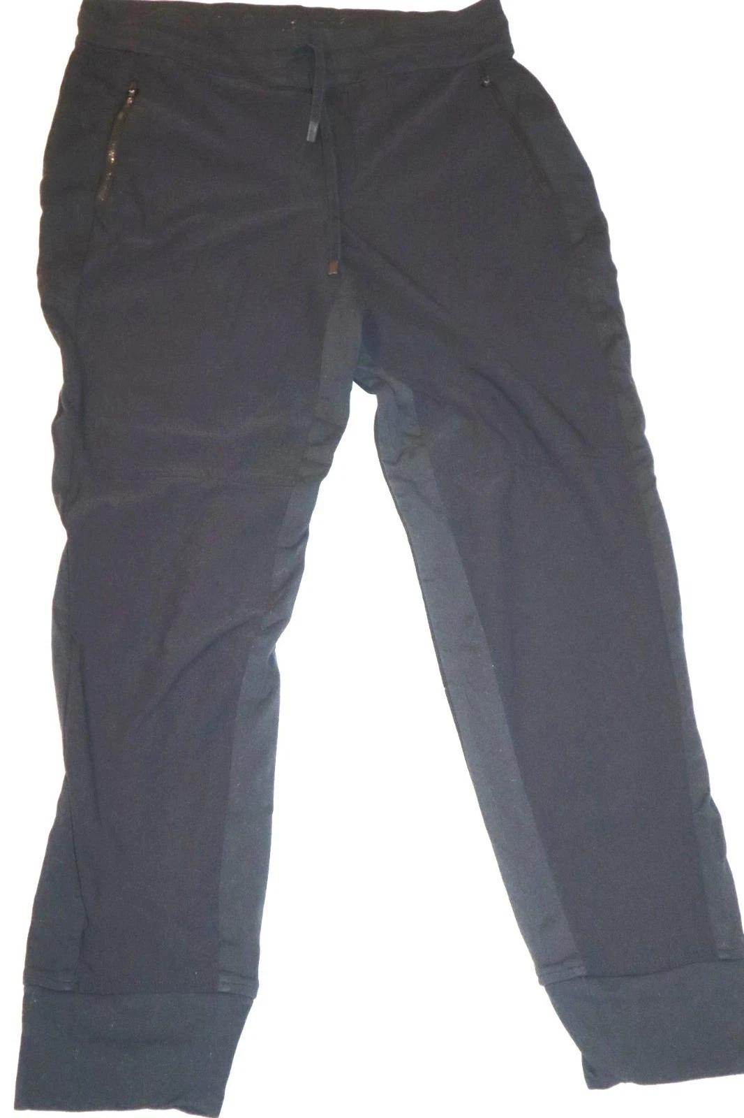 Athleta Headlands Black Trek Joggers Size 10 Zipper Pockets Running Gym