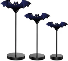 BBTO 3 Pieces Tall Standing Bat Decor Halloween Tiered Tray Decor Set Halloween 