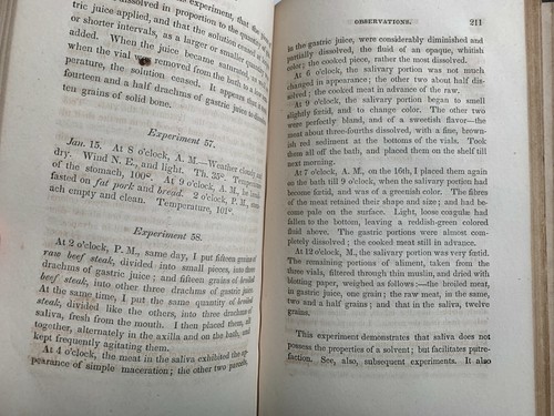 William BEAUMONT Physiology of Digestion w Experiments on the Gastric Juice 1847 - Imagen 8 de 9