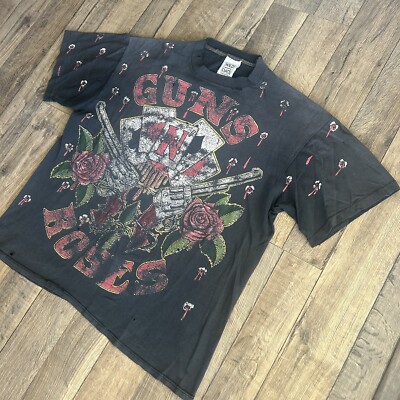 Vintage 90s Guns N Roses T-Shirt Size Large Official Licensed 1991