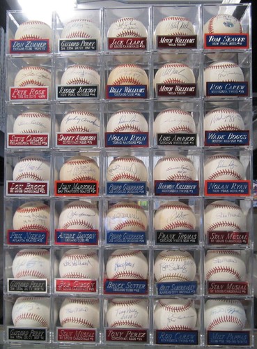 TARGHETTA A PER AUTOGRAFATA FIRMATA DISPLAY BASEBALL CUSTODIA CUBO - Foto 3 di 5