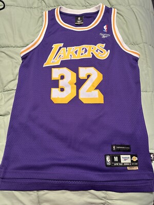 Magic Johnson Reebok Magic Johnson Reebok Lakers Hardwood Classics Stitched Jersey M Length ...
