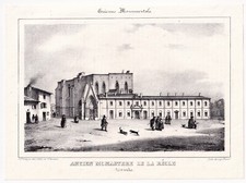Lithograph Priory Saint-Pierre La R�ole Saint Benoit Benedictin Gironde 1835