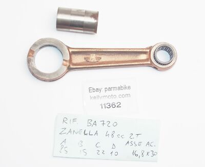 Mpm Ba720 Motorblock Kurbel Verbindungsgestänge + Lager Zanella 48 cc 2-Takt