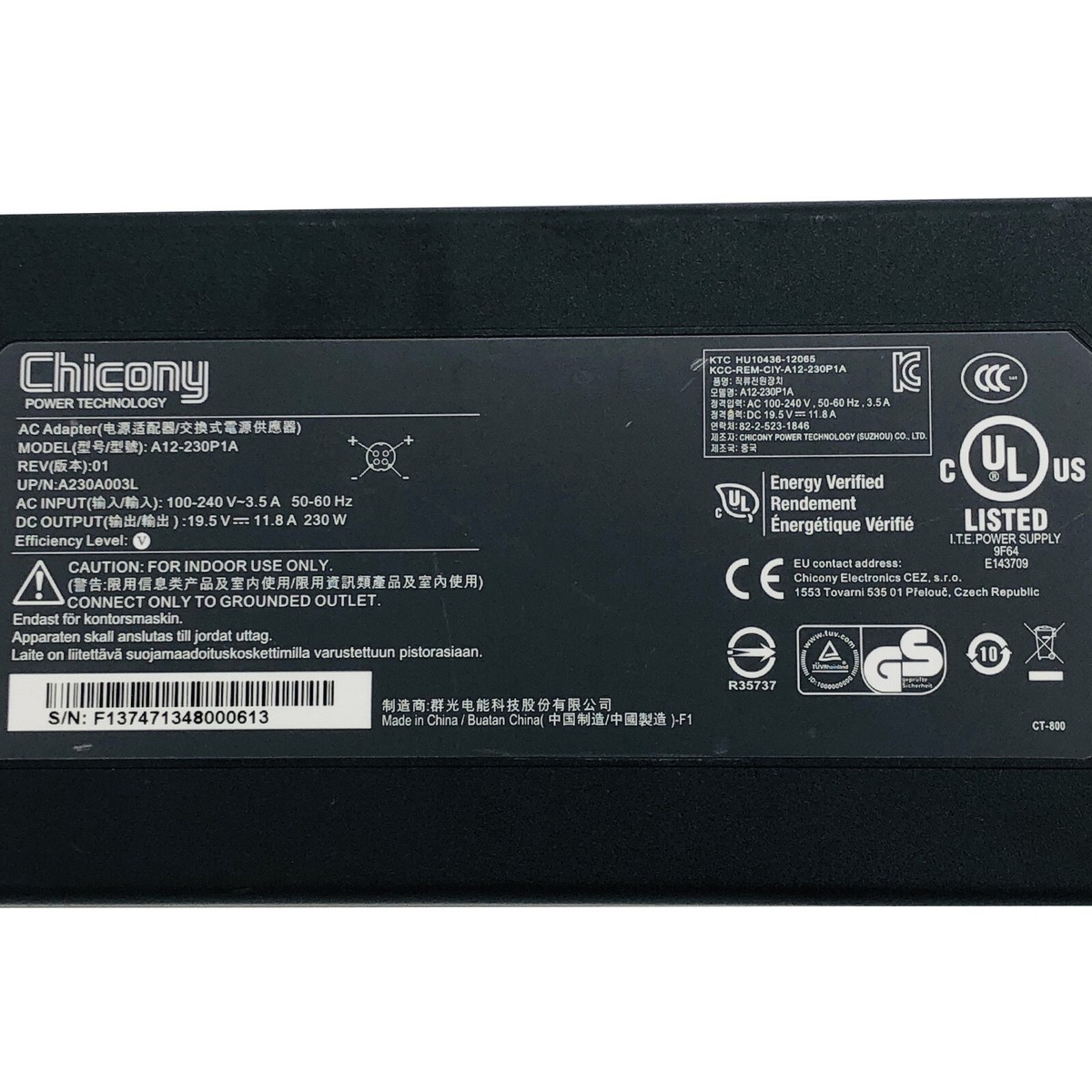 Genuine Chicony AC Adapter for MSI Trident 3 VR7RD B906 8906