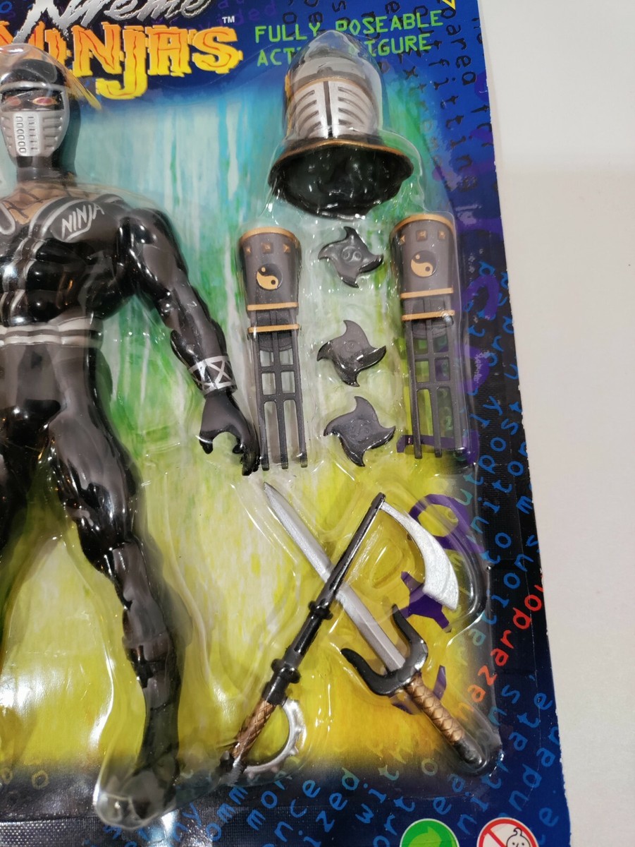 VTG Sunco Xtreme Ninja 2002 Poseable Action Figure Black Gold W
