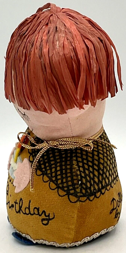 Muñeca de jengibre pelo rojo vintage de feliz cumpleaños Dolly-Gram de Western Union niño Foto 2 de 4