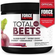 Force Factor Total Beets Circulation Superfood Beet Root Powder Nitric Oxide