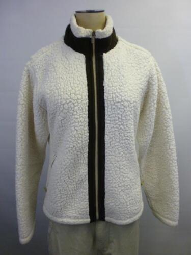 womens ExOfficio thick white deep pile Fleece Jacket coat zip up Jacket Medium - Picture 1 of 12