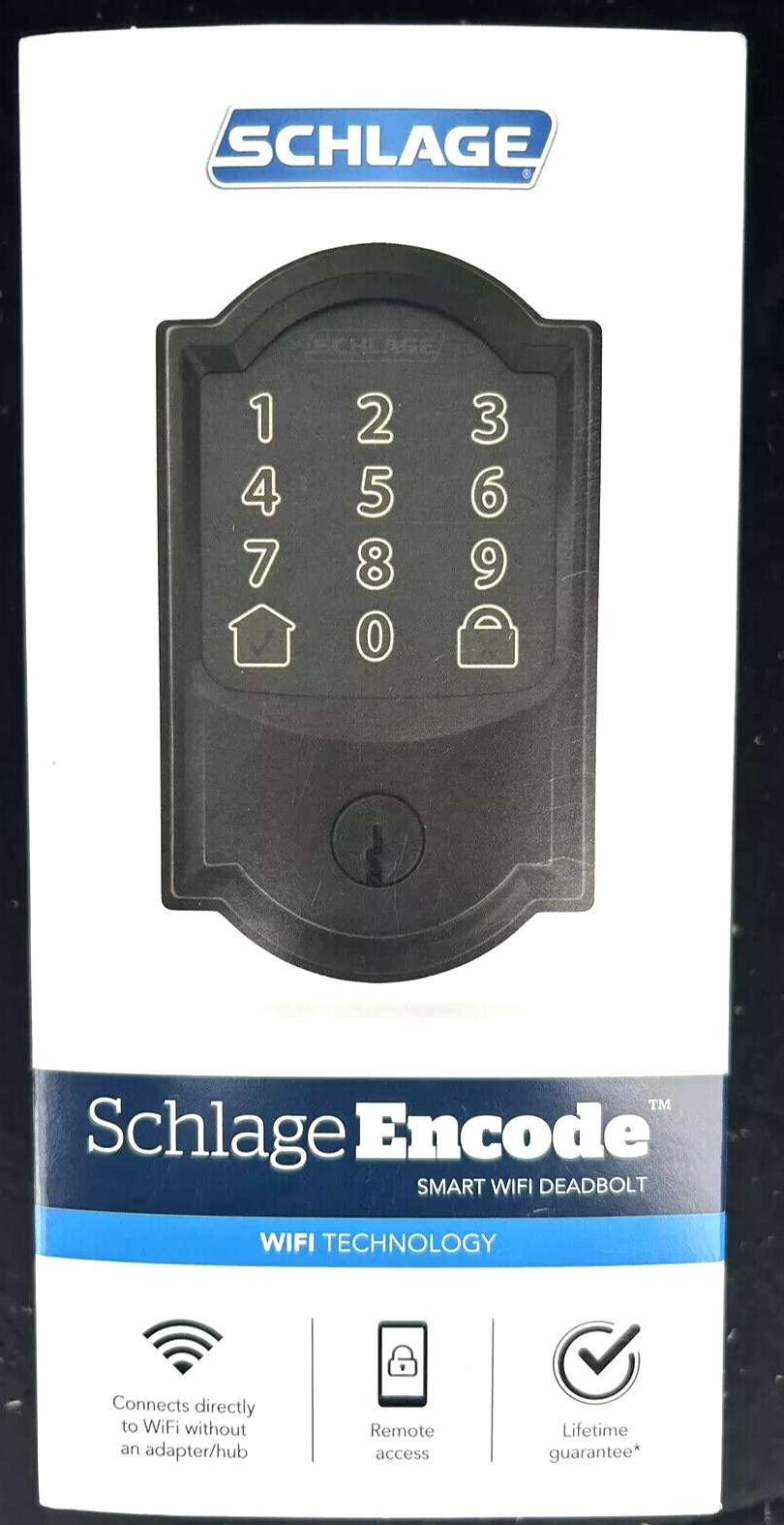 Schlage BE489WBCAM716 Encode Smart WiFi Deadbolt in Aged Bronze Brand New