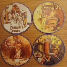 4 Assorted Cadbury's Cocoa Coasters