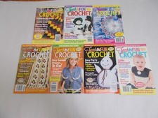 7 FAST  FUN CROCHET Magazine 2000-2002 Take Along Summertime 136 Patterns
