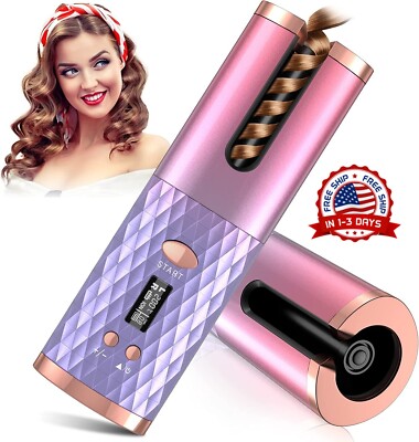 Ondulador De Cabello Pelo Electrico Recargable Portatil Maquina Para Hacer  Rizos