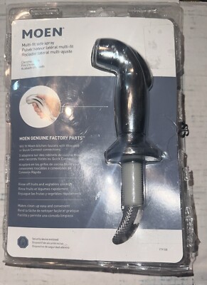 MOEN Kitchen Faucet Multi-Fit Replacement Side Spray w/ Hose - 179108 Chrome