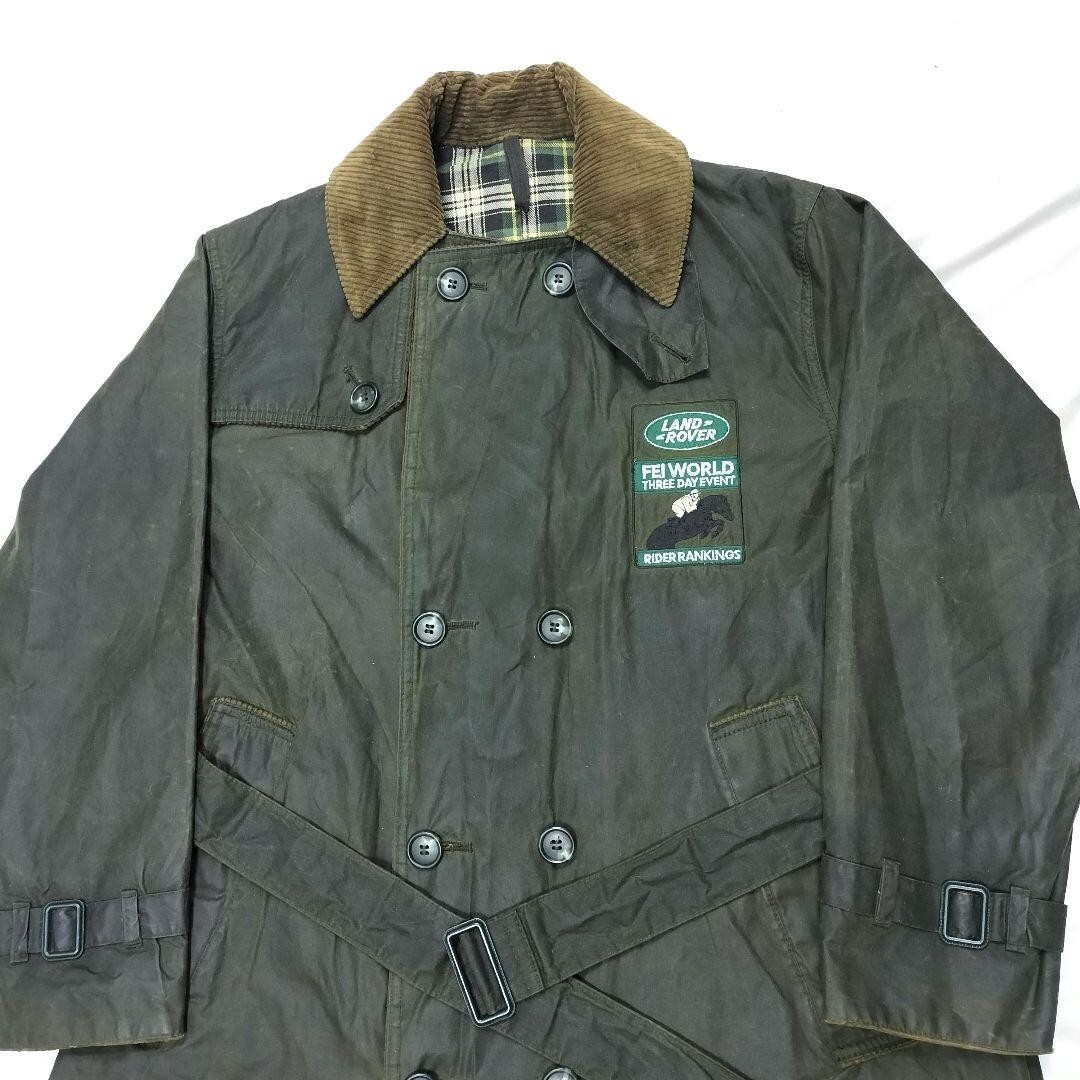 Barbour LAND ROVER Trench Jacket Coat oiled cotton sage