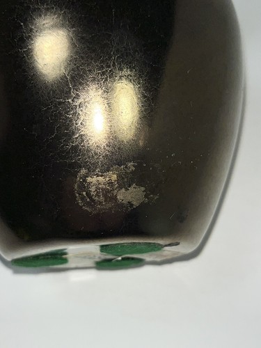 Haeger Floral Pottery Vase Metallic Bronze Crackled Glaze - Bild 7 von 15
