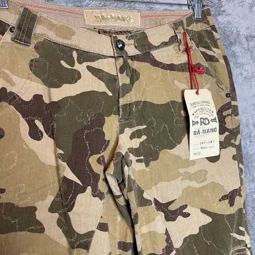 Vintage Da Nang Y2K Baggy Low Rise Utility Camo Capri Embellished Pants M NWT - Picture 5 of 15