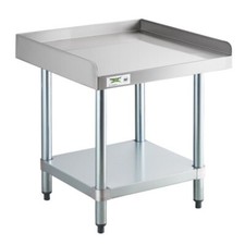 Mesa de pie para equipo de restaurante de acero inoxidable de 24" W x 24" L con estante inferior