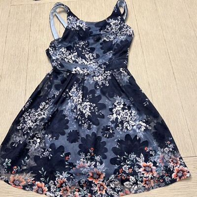 Trixxi Clothing Company Blue Floral Dress Size L | eBay