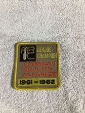 AMERICAN BOWLING CONGRESS 1961 1962 LEAGUE CHAMPION PIN SEW ON VINTAGE