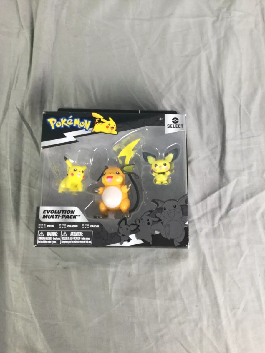 Pokemon Evolution Multipack Figures - Pichu, Pikachu & Raichu