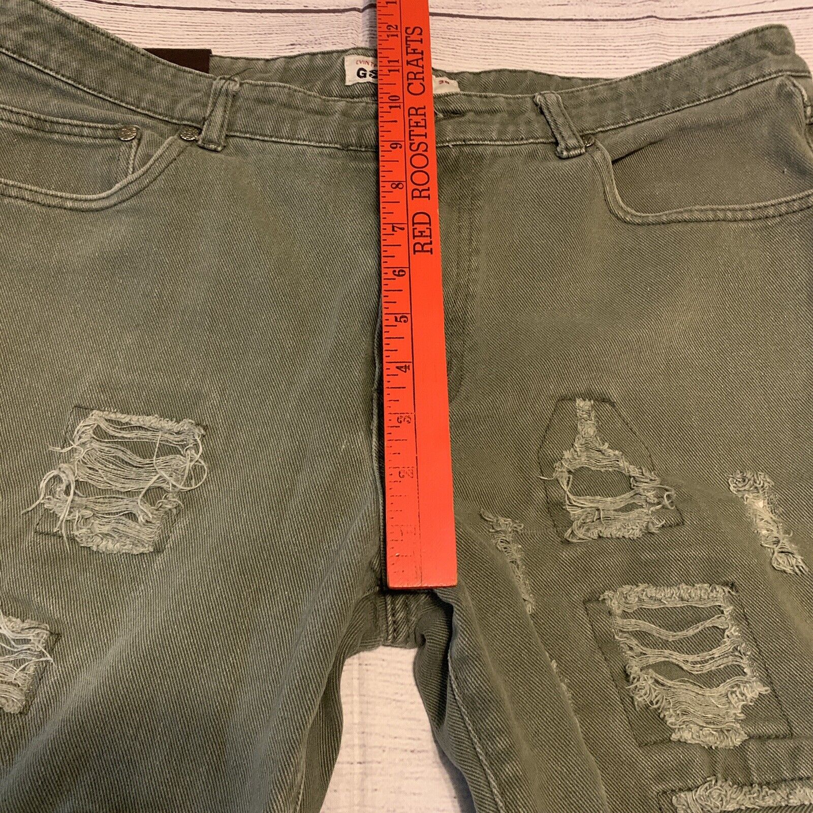 GS-115 Denim Distressed Jean Shorts Mens Size 36 … - image 7