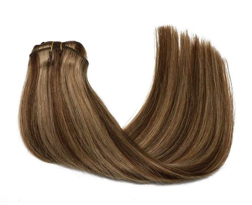 Double Weft Human Hair Extensions Weave Remy Real Russian Straight Hair 100g 12A - Picture 62 of 74