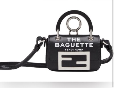Fendi by Marc Jacobs Nano Baguette Maxi Handle Black Leather Fendi by Marc Jacobs Nano Baguette Maxi Handle Black Leather