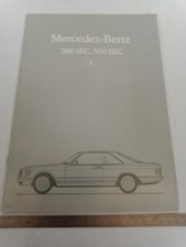 brochure leaflet original 1982 French language Mercedes 380 500 Sec