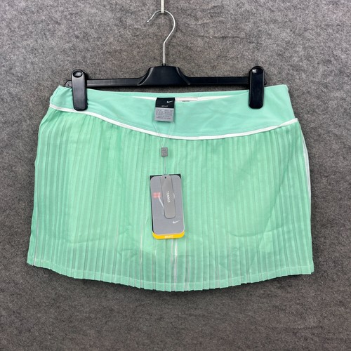 Vintage Nike Tennisrock Damen Medium grün Dri Fit Kompression Deadstock Neu mit Etikett