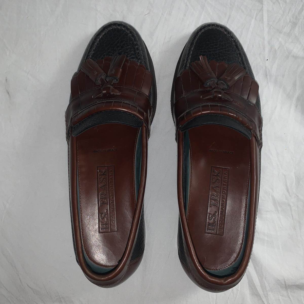 H.S. Trask Bozeman Montana 2-Tone Men Size 8 M Tassel Kiltie 