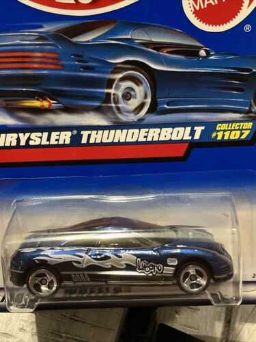 1999 Hot Wheels • CHRYSLER THUNDERBOLT • Collector #1107 • Blue • 3sp Wheels - Bild 2 von 2