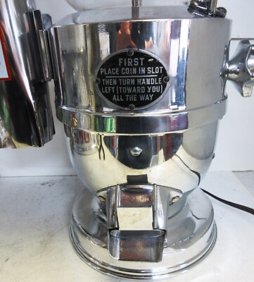 Roy Stringer 5c Hot Peanut Dispenser with Cup Holder Circa 1940 #3