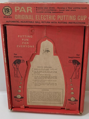 Vtg 1968 19th Hole Par Original Electric Putting Cup Model 1901 Made USA Works! - Picture 6 of 11