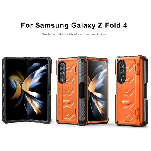 For Samsung Galaxy Z Fold 5 & 4 3 Hinge Armor Shockproof KickStand case+Pen Slot - Picture 22 of 27
