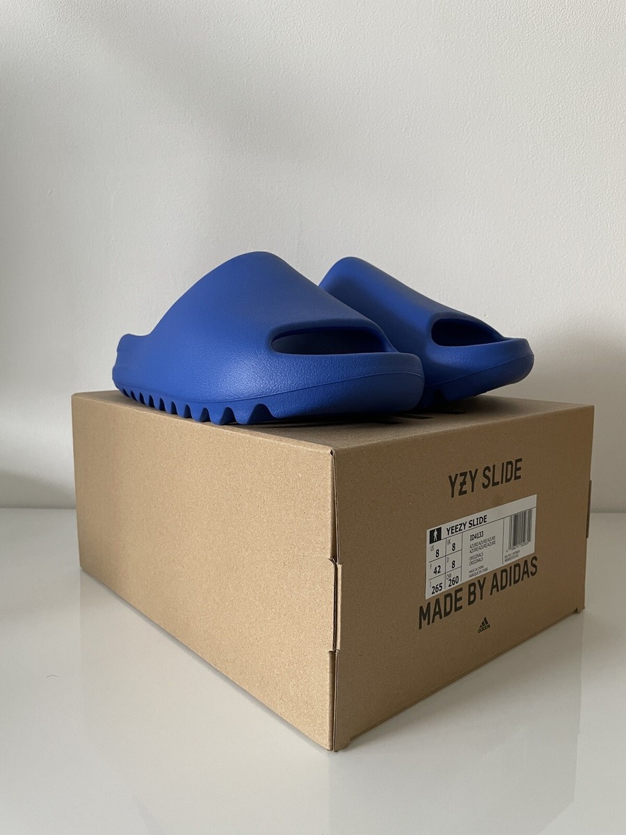 Adidas Yeezy Slides UK 8, Azure Blue Brand New 100% Genuine