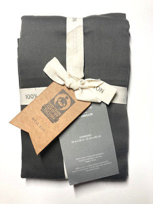West Elm Pillow Sham; Solid Sateen, Decor Design Standard 20'' x 26''