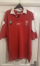 REEBOK MENS RUGBY UNION WALES 2003/2004 HOME SHIRT JERSEY SIZE 46/48