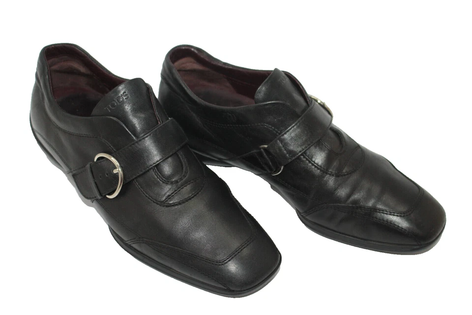 Tod's Femme Chaussures 7 Europe 37.5 Cuir Noir S9286 - Photo 1/4