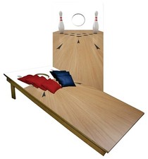BOWLING Custom Cornhole Boards BEANBAG TOSS GAME w Bags Bowling Alley Set