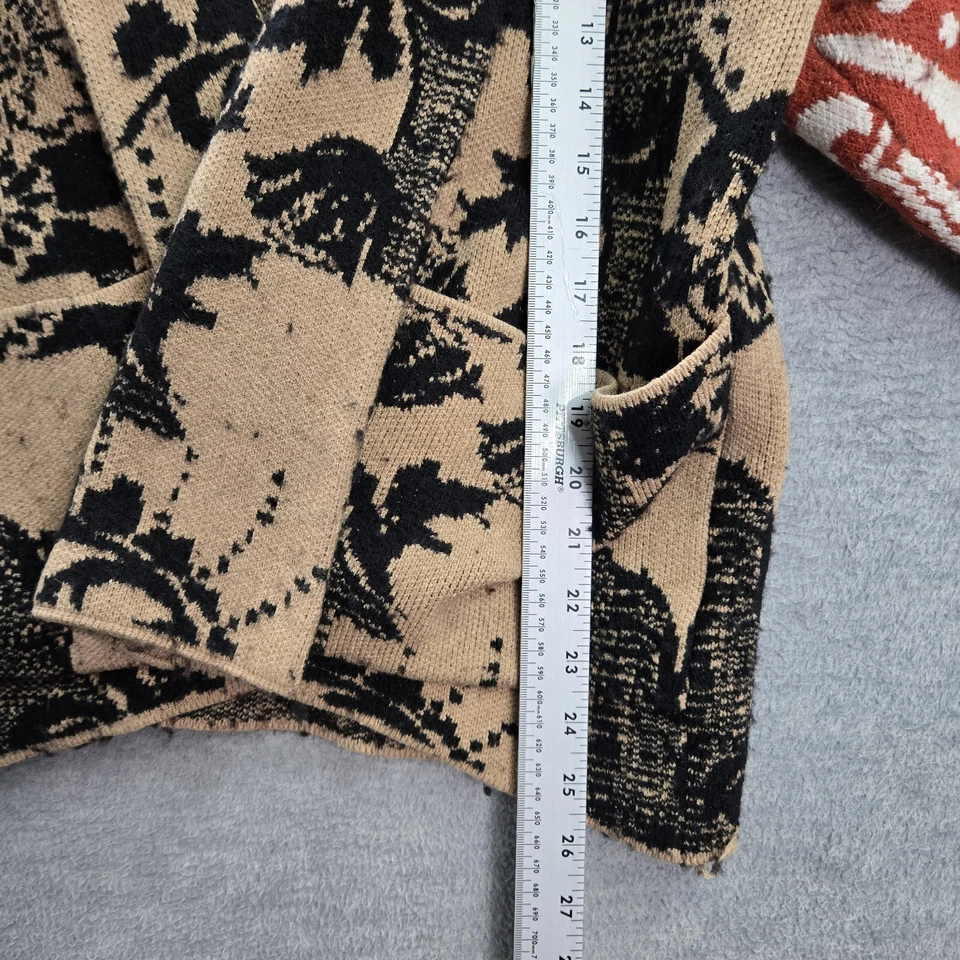 Anthropologie 女式开衫 XS 棕褐色 Lola Cocoon 羊绒羊毛 — 第 4/4 张图片