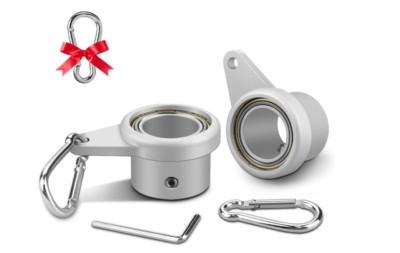 Flag Pole Clips Rings 360 Rotating Bearing Mounting Ring Spinning Rotate 2 Pack
